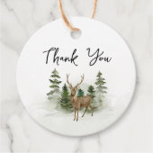 Woodland Rustic Baby shower Bedankjes Labels (Voorkant)