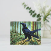 Woodland Rustic Black Raven Briefkaart (Staand voorkant)