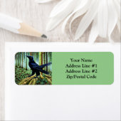 Woodland Rustic Black Raven Etiket (Insitu)