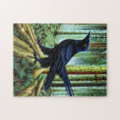 Woodland Rustic Black Raven Legpuzzel (Horizontaal)