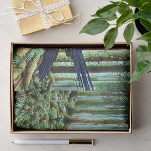 Woodland Rustic Black Raven Tissuepapier (Geschenk)