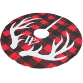 Woodland Rustic Buffalo Pset & White Deer Antlers Kerstboom Rok (Gekanteld)