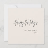 Woodland Rustic Foliage Photo Holiday Card Kaart (Achterkant)