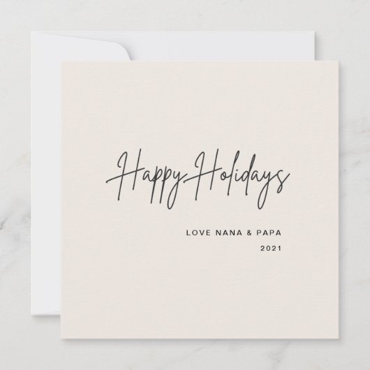 Woodland Rustic Foliage Photo Holiday Card Kaart (Achterkant)