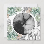 Woodland Rustic Foliage Photo Holiday Card Kaart (Voorkant)