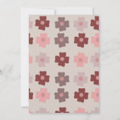 Woodland Rustic Fox Flowers Birthday Party Kaart (Achterkant)