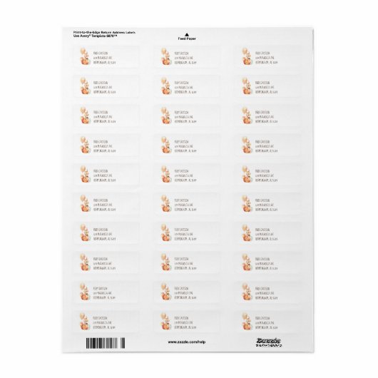Woodland Rustic Return Address Label (Full Sheet)