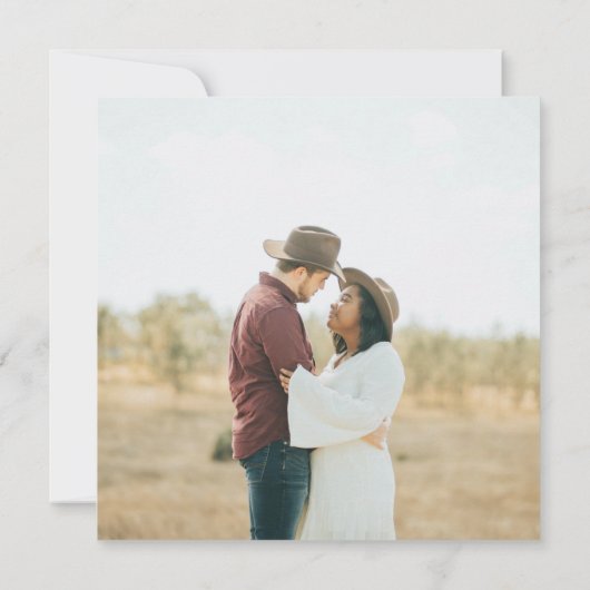 Woodland Rustic Wood Slice Save the Date Kaart (Achterkant)