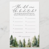 Woodland rustiek Hoe oud was de bruid om te spelen (Voorkant)