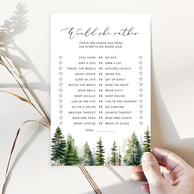 Woodland rustiek Zou ze liever bruids spel (Creator heeft geüpload)