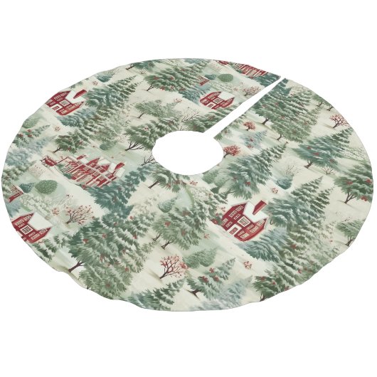 Woodland rustieke land kerst schattig gezellig kerstboom rok (Gekanteld)