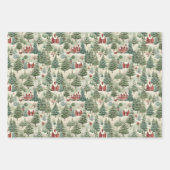 Woodland rustieke land kerst schattig  inpakpapier vel (Voorkant 3)