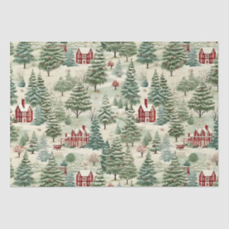 Woodland rustieke land kerst schattig tissuepapier