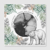 Woodland rustige naaldhoutvakantiekaart (Voorkant)