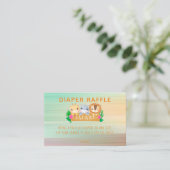 Woodland Safari Animals Diaper Raffle Visitekaartje (Staand voorkant)