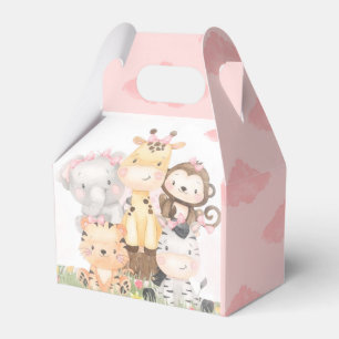 Woodland Safari Animals Girl Baby shower Bedankdoosjes