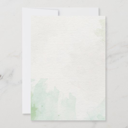 Woodland Safari Baby shower Kaart (Achterkant)