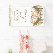 Woodland Safari Baby shower Welcome Sign Banner (Insitu)