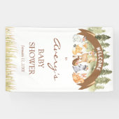 Woodland Safari Baby shower Welcome Sign Banner (Horizontaal)