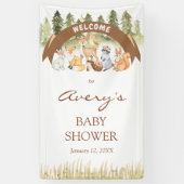Woodland Safari Baby shower Welcome Sign Banner (Verticaal)