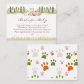 Woodland Safari Theme Books voor Baby Informatiekaartje (Voorkant / Achterkant)