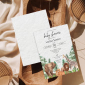 Woodland Safari Zoo Animal Baby shower Invitation Kaart