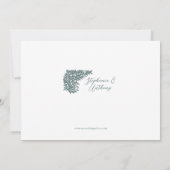 Woodland Sage Groen Wit Bos Scène Silhouet Kaart (Achterkant)