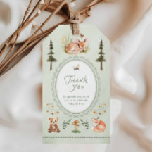 Woodland Sage Groene Baby Shower Bedankt