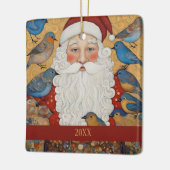 Woodland Santa Claus Keramisch Ornament (Links)
