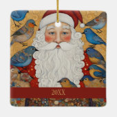 Woodland Santa Claus Keramisch Ornament (Achterkant)