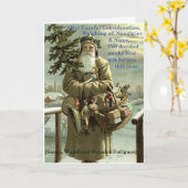 Woodland Santa - geschenk van pure liefde Kaart (Gele Bloem)