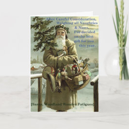 Woodland Santa - geschenk van pure liefde Kaart