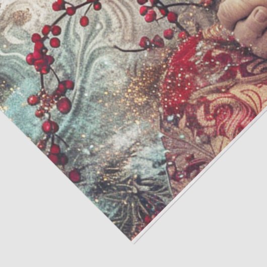 Woodland Santa Tissuepapier (Detail)