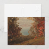 Woodland Scene in de herfst Hudson of Maine 1860 A Briefkaart (Voorkant / Achterkant)