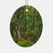 Woodland Scene met Rabbits, 1862 (olie op canvas) Keramisch Ornament (Rechts)