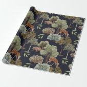Woodland Scene Seamless Patronen Cadeaupapier (Uitgerold)