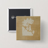 Woodland Scene Vierkante Button 5,1 Cm (Voorkant /achterkant)