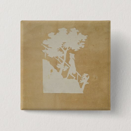 Woodland Scene Vierkante Button 5,1 Cm (Voorkant)