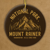 Woodland Scenery of Mount Rainier National Park Keramisch Ornament