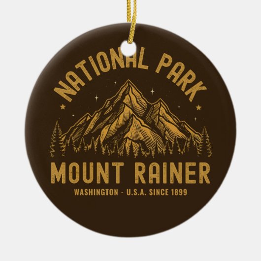 Woodland Scenery of Mount Rainier National Park Keramisch Ornament (Voorkant)