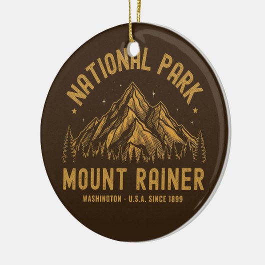 Woodland Scenery of Mount Rainier National Park Keramisch Ornament (Links)