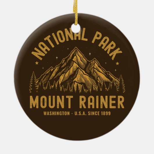 Woodland Scenery of Mount Rainier National Park Keramisch Ornament (Achterkant)
