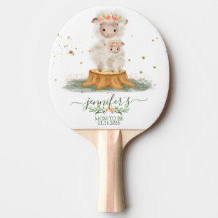 Woodland Schapen Moeder Wordt Babyshower Tafeltennisbatje