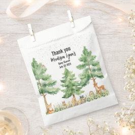 Woodland schattige dieren vos wild een baby shower bedankzakje
