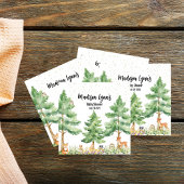 Woodland schattige dieren vos wild een baby shower servet