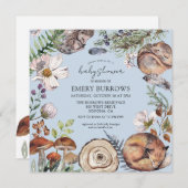 Woodland Schattige Forest Animals BoyBaby Shower Kaart (Voorkant / Achterkant)