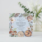 Woodland Schattige Forest Animals BoyBaby Shower Kaart (Staand voorkant)