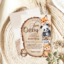 Woodland Schattige Knuffelbeesten Baby shower