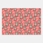 Woodland schattige wasbeer gelukkige verjaardag inpakpapier vel (Voorkant)