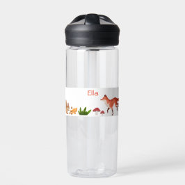 Woodland Schattigee Kinder gepersonaliseerde Fox W Waterfles